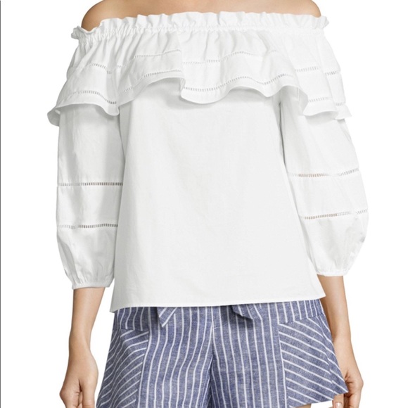 Parker Tops - LIKE NEW Parker Kiara off-the-shoulder ruffle over
